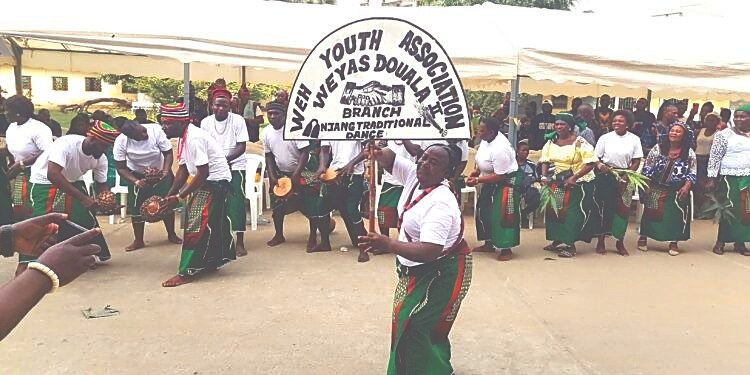 Weh Youth Association Douala branch performing the Njang traditional dance